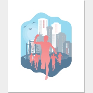 Marathon Runner Posters and Art